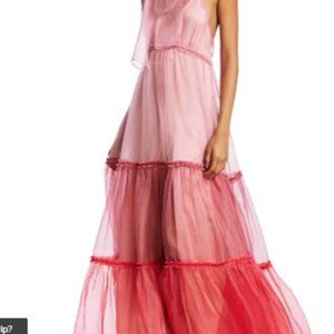 Pink Tiered Gradient Dress
